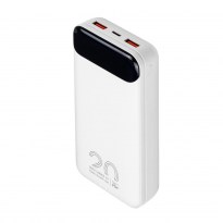 VA2580 (20000mAh) white, QC/PD 20W, LCD, portable battery EN