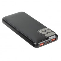 VA2511 (10000 mAh), black RUS, QC/PD 20W portable battery with LCD