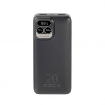 VA2521 (20000 mAh), black RUS, QC/PD 20W portable battery with LCD