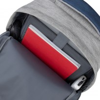 7562 grey/dark blue anti-theft Laptop backpack 15.6''